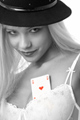 femme, noir et blanc carte